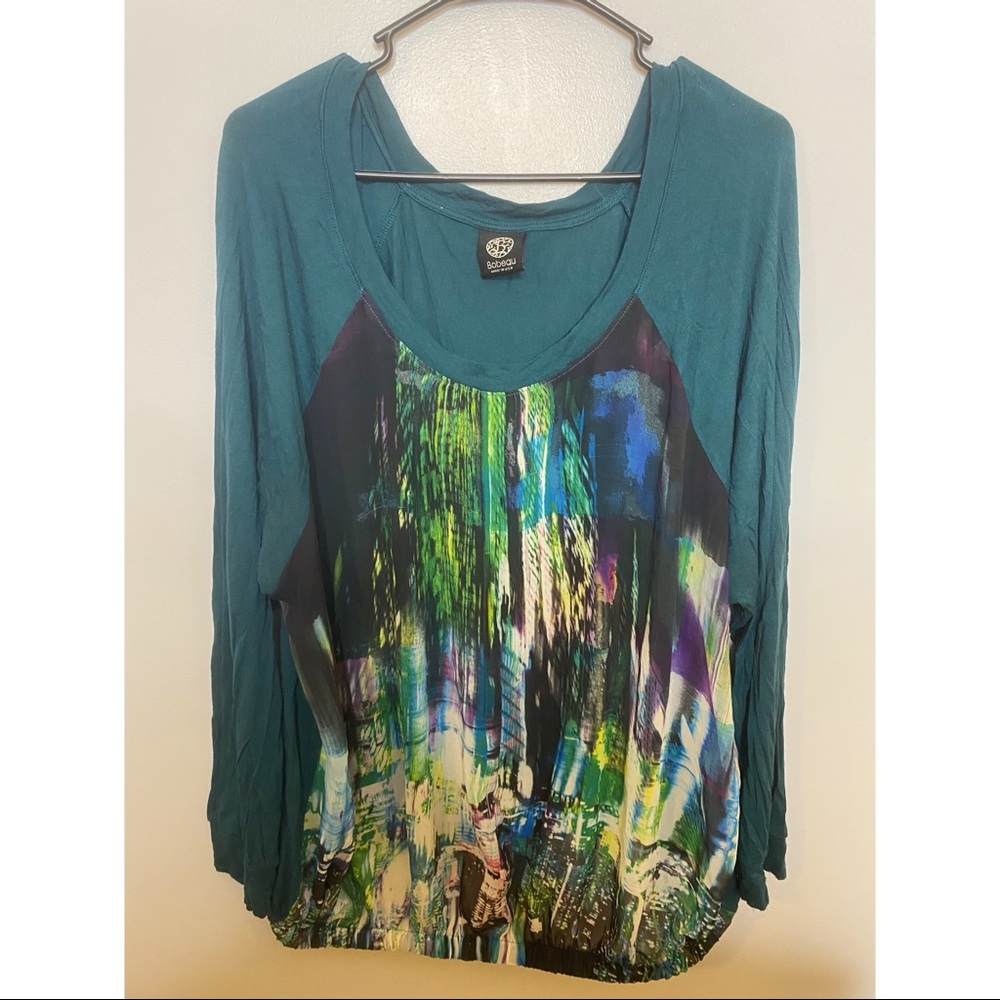 Sheer wide neck top